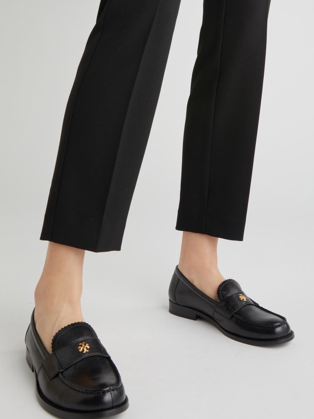 Tory Burch Black Leather Classic Loafer